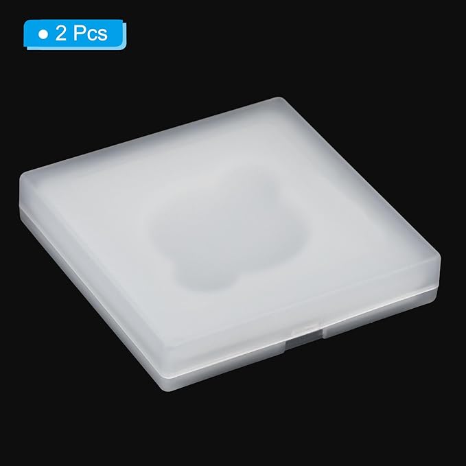 PATIKIL 46mm Lens Filter Case, 2pcs Camera Filter Case Portable Lens Filter Box Water Resistant Dustproof Plastic for Photography Filter Storage