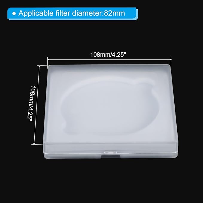 PATIKIL 82mm Lens Filter Case, 2pcs Camera Filter Case Portable Lens Filter Box Water Resistant Dustproof Plastic for Photography Filter Storage