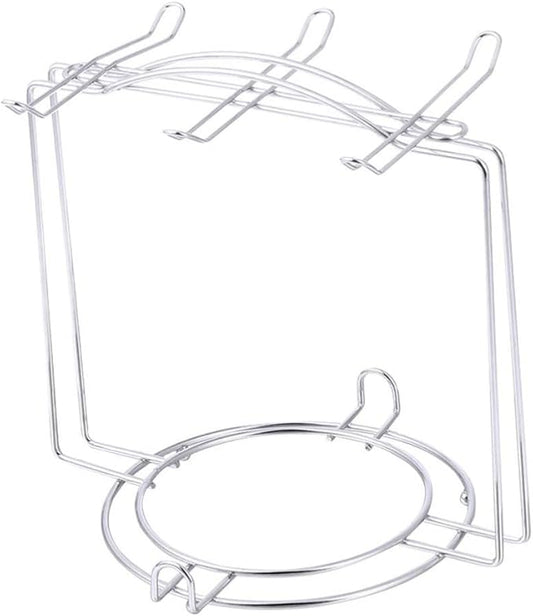 Mug Rack Stainless Steel Cup Plate Organizer Coffee Cup Holder Mug Drying Storage Rack for 4 Cups 6 Plates (Silver) Mug Rack Countertop