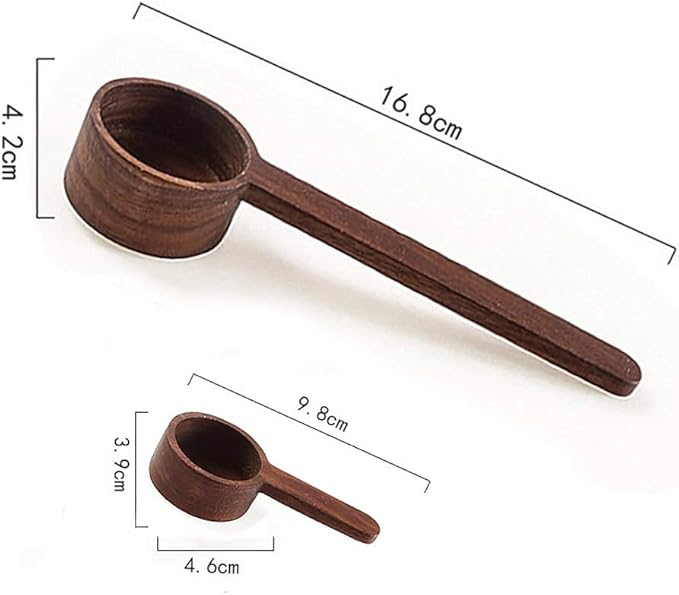 Wooden Scoops for Canisters, Coffee Scoop,Korean Style 6.61 inch Wooden Coffee Ground Spoon, Measuring for Ground Beans or tea, Soup Cooking Mixing Stirrer Kitchen Tools Utensils