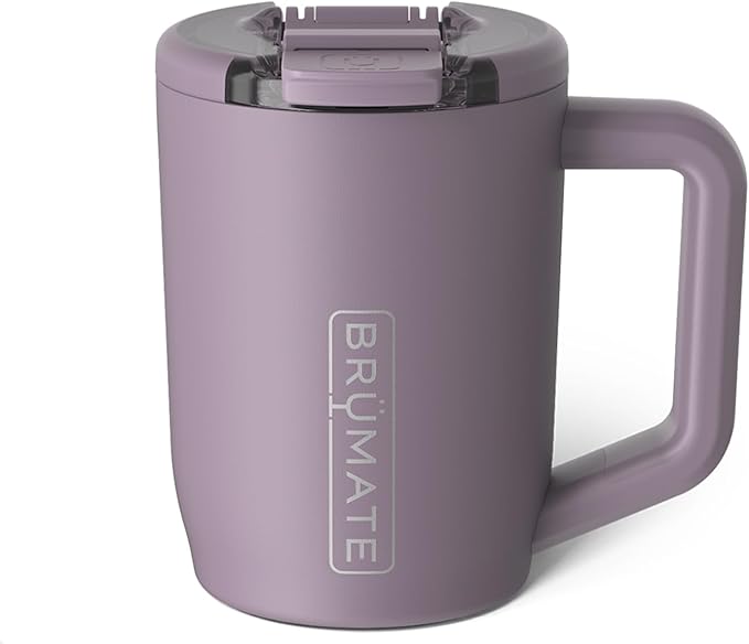 BrüMate Müv - 15oz 100% Leak Proof Insulated Coffee Mug with Handle & Lid - Stainless Steel Coffee Travel Mug - Double Walled Coffee Cup (Lilac Dusk)
