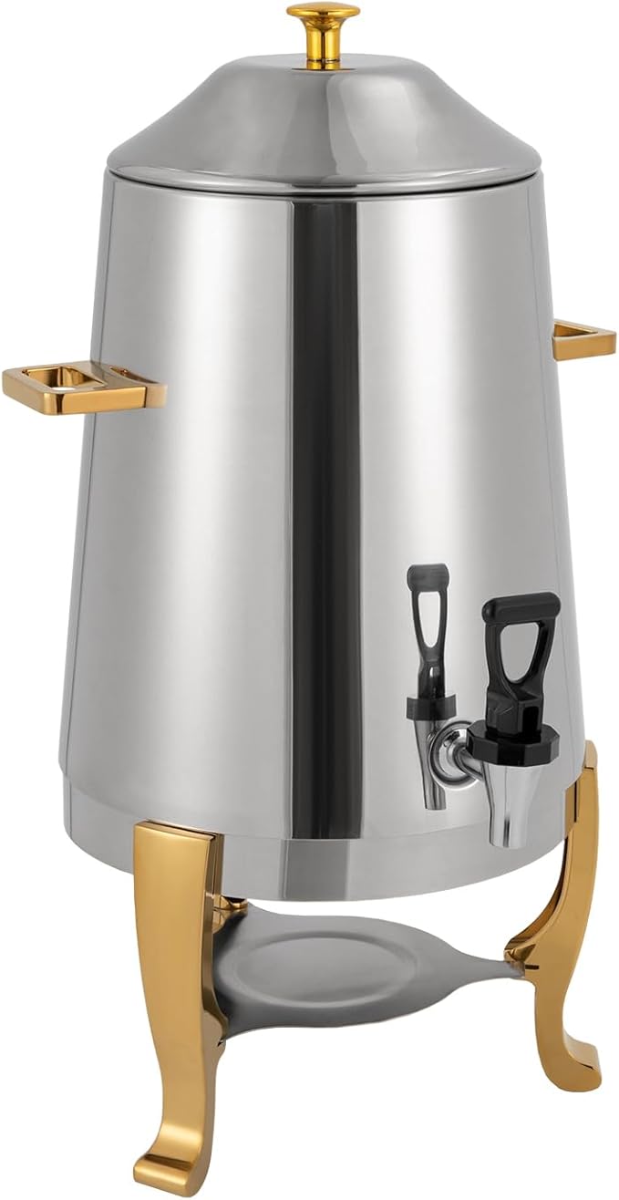 YIYIBYUS 3.5 Gallon Hot Beverage Dispenser, Stainless Steel Coffee Urn Chafer, Hot Drinks Dispenser for Milk Coffee Tea Water Juice - Parties Event Buffet Catering