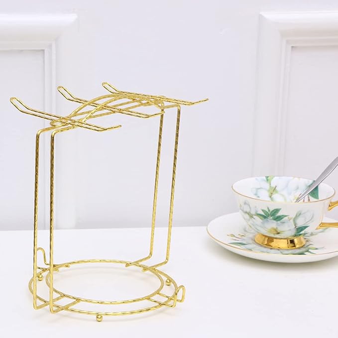 Coffee Mug Display Shelf Mug Rack Holder Rack Tea Cup Display Basket Drain Tree Stand Tea Cups Plate Stand Cup Hanging Coffee Holder Dishes
