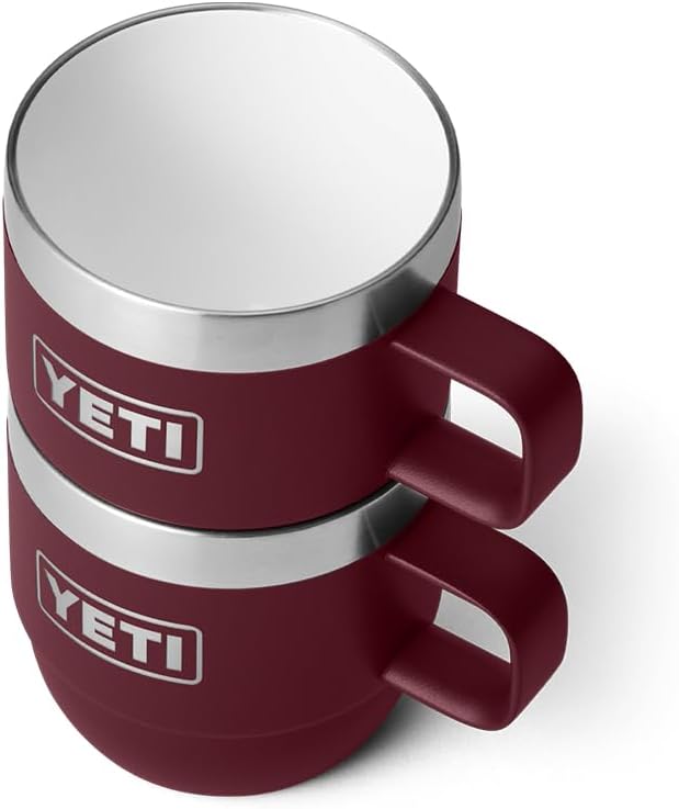 YETI Rambler 6 oz Stackable Mug, Stainless Steel, Vacuum Insulated Espresso/Coffee Mug, 2 Pack