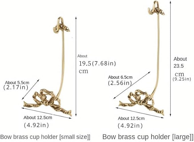 1Pcs Brass Teacup and Saucer Display Stand,Teacup Holder Stand for Display,Antique Coffee Cup Mug Holder for one Cup, Gold. (Small)