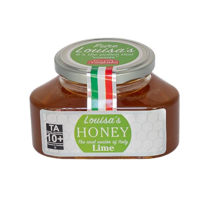 Louisa's Lime Honey | Award-Winning Italian Raw & Pure Honey | TA 10+ (MGO 263+) | 100% Traceable | Sustainably Sourced | GMO, Gluten & Allergen Free | 350g