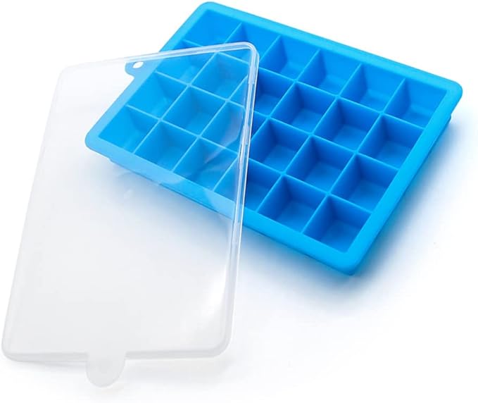 Ice Cube Tray, 3 Pack Silicone Ice Cube Molds, Ice Cube Trays, Silicone Ice Trays, Easier to Release, BPA Free for Alcohol/Coffee/Beverages (Blue, Green, Rose red)