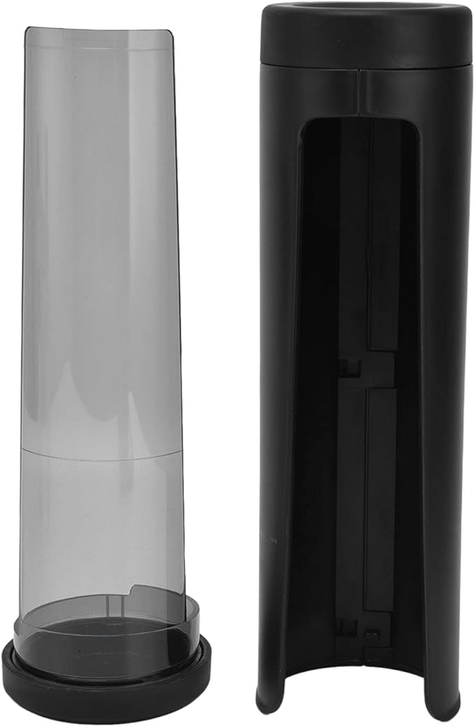 Paper Filter Holder for K CUP, Visual Window Design Black Coffee Filter Storage with Flip Cover, Coffee Paper Filter Cup Holder