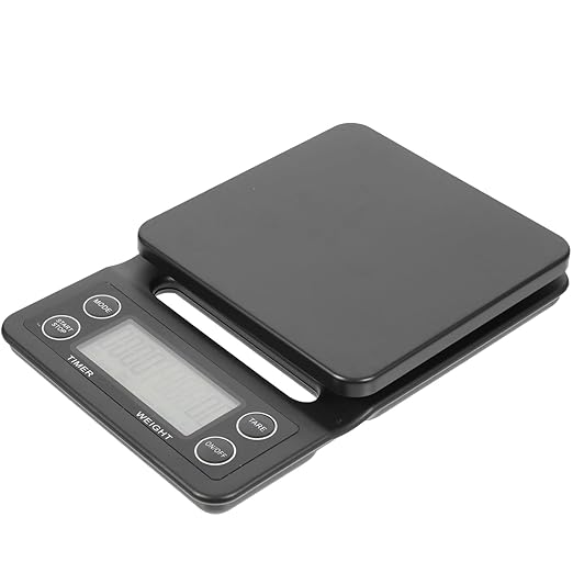 Multifunctional Kitchen Electronic Scale with Timer High Precision Digital Coffee Drip Scale Black LCD Display Food Weighing Device for Baking and Cooking