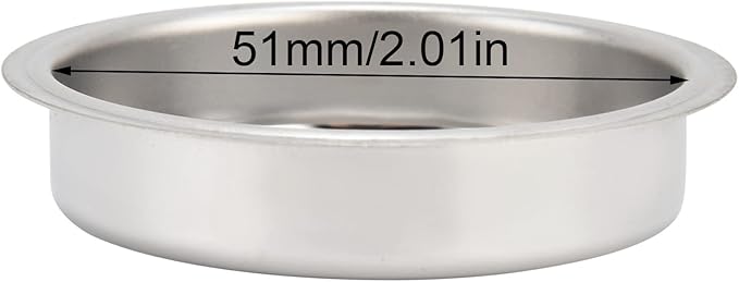 Alvinlite Metal Backflush Insert 51mm Backflush Basket Stainless Steel Backflush Insert Metal Blind Filter Backflush Disk for Coffee Machines and Portafilter