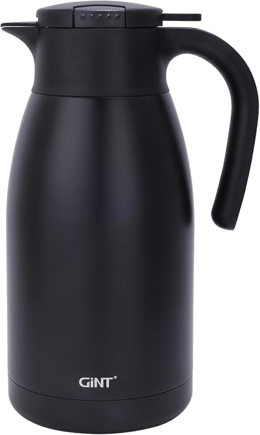 GiNT 1.9L / 64Oz Thermal Coffee Carafe, Insulated Stainless Steel Coffee Carafes for Keeping Hot/Double Walled Vacuum Thermal Carafe (Black)