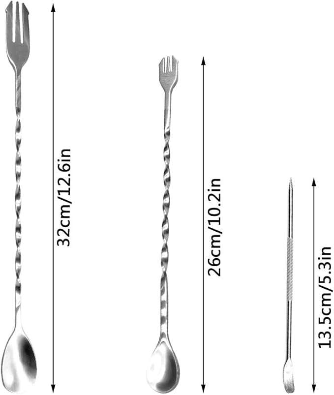 ACKLLR 36 Pcs Coffee Art Maker Set, 32 Pieces Coffee Decorating Stencils Barista Template + 2 Latte Pen + 2 Pack Spiral Pattern Mixing Spoon Fork 2 in 1 for Mousse Cake Birthday Party Bar Espresso