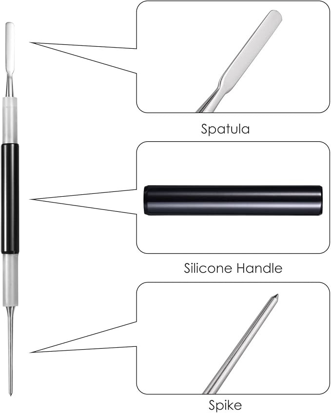 Latte Art Set (3 Tools) for Latte Art, Cappuccino and Espresso, SANTOW Espresso Latte Art Tools, Spoon & Lance, Spatula & Spike and Knob & Hook Decorating Pen Set 3 Pieces