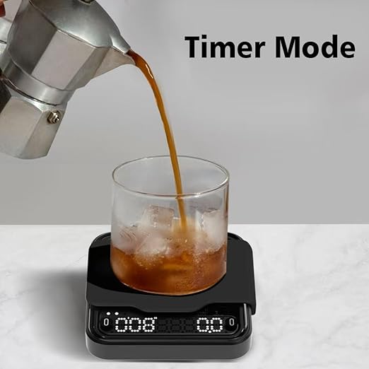 BOOKOO Coffee Scale Espresso Scale with Timer Mini Digtial Coffee Scale Rechargeable with Auto Mode Flow Rate Mode for Coffee Extraction Scale for Coffee APP Bluetooth Connection Coffee Bean Scale