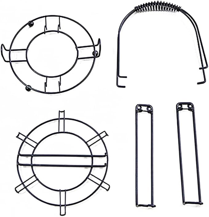 YY YEARCHY Coffee Mug Holder, Espresso Cups Holder Cup Drying Rack Cups Drainer Stand Metal Mug Tree Cups Organizer with 6 Hook Hangers for Kitchen Counter and Tea Party(Black)