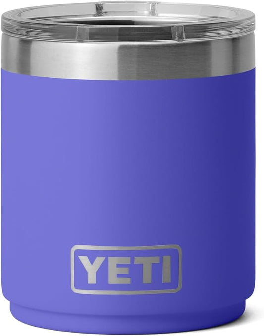 YETI Rambler 10 oz Stackable Lowball 2.0, Vacuum Insulated, Stainless Steel with MagSlider Lid, Ultramarine Violet