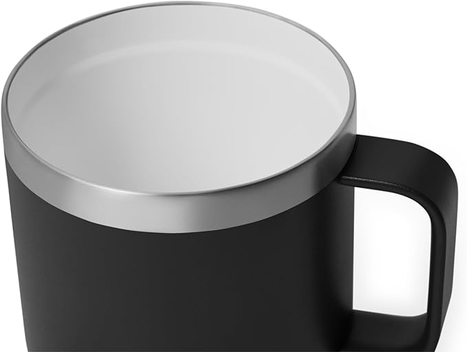 YETI Rambler 14 oz Ceramic Lined Stackable Mug, Vacuum Insulated, Stainless Steel with MagSlider Lid, Black