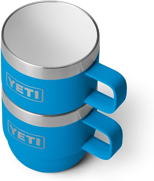 YETI Rambler 6 oz Stackable Mug, Stainless Steel, Vacuum Insulated Espresso/Coffee Mug, 2 Pack