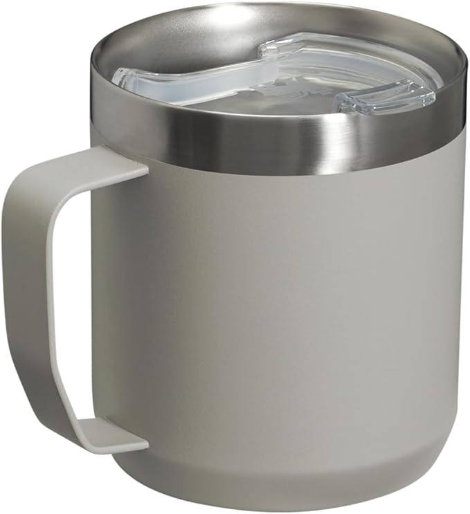 Stanley Stay-Hot Camp Mug 12 oz & 24 oz | Press Fit Drink Through Lid | Cup for Coffee, Tea and Drinks | Insulated Stainless Steel Coffee Mug | BPA-Free
