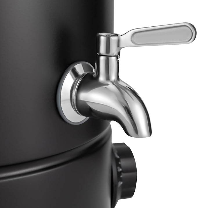 Commercial Coffee Maker,Stainless Steel Coffee Urn with Temperature Control, Coffee Maker Hot Water Urn for Catering (Black 1Kw 30 cups)