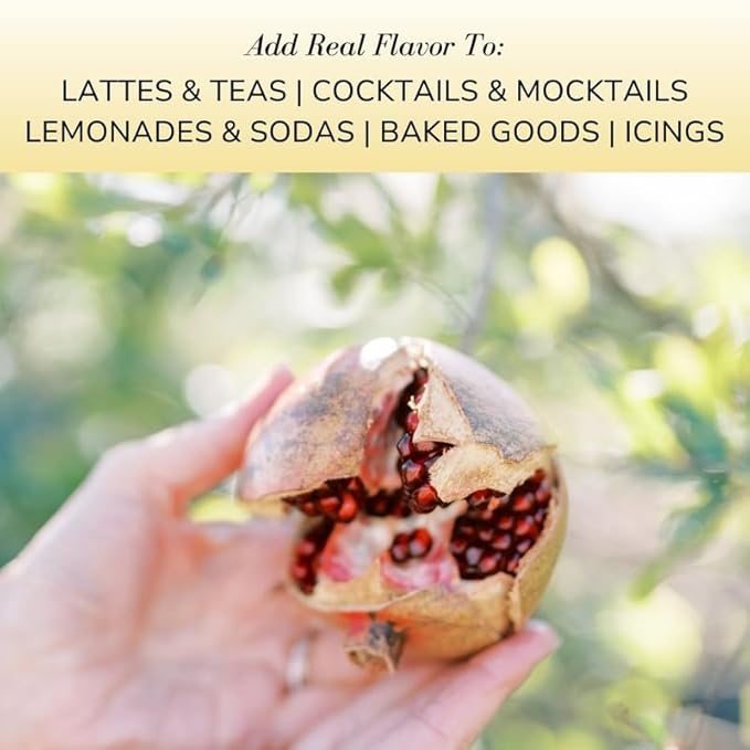 Sonoma Syrup Co Pomegranate Grenadine Simple Syrup, 12.7 oz for Cocktails, Tea, and Baking