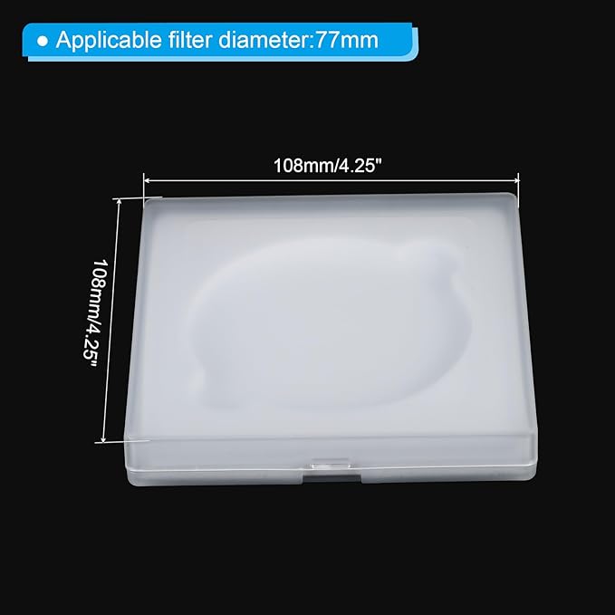 PATIKIL 77mm Lens Filter Case, 3pcs Camera Filter Case Portable Lens Filter Box Water Resistant Dustproof Plastic for Photography Filter Storage