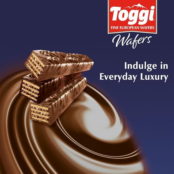 TOGGI Fine European Chocolate Wafers, Milk Chocolate (0.88 oz 24 Count)