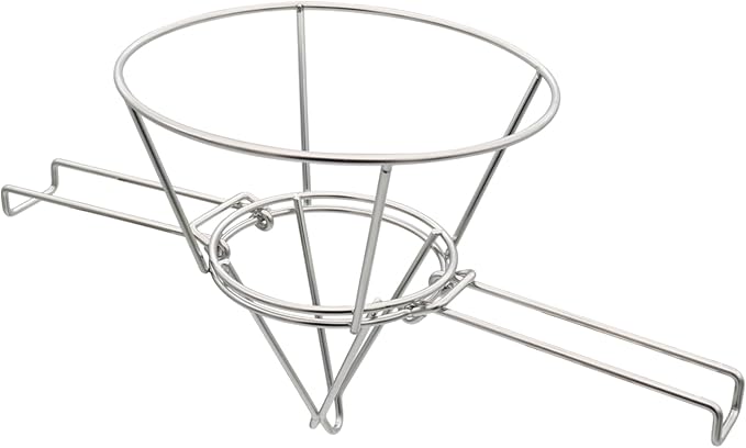 Fryer Filter Stand - Maple Syrup Cone Filter Stand, Stainless Steel Strainer Rack, Folding Arms Design | Commercial Cooking Food Preparation For Restaurant Hotel Kitchen Supplies Accessories