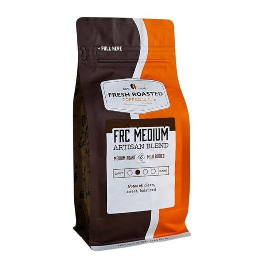 Fresh Roasted Coffee, FRC Medium Roast Blend, 12 oz, Kosher, Ground