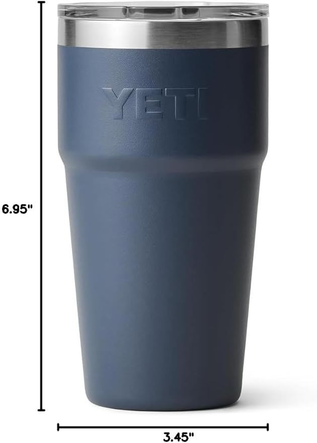 YETI Rambler 20 oz Stackable Tumbler, Stainless Steel, Vacuum Insulated with MagSlider Lid