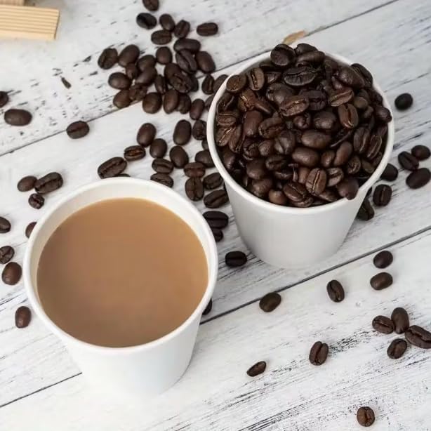 500 Pack 10 oz Double Wall Paper Coffee Cups – Insulated Hot Beverage Cups for Coffee, Tea,No-Sleeve Needed, Leak-Resistant Disposable Cups for Home, Office, Parties, Events