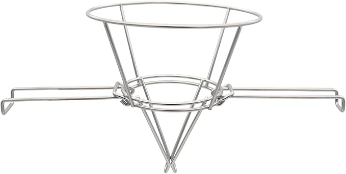 Fryer Filter Stand - Maple Syrup Cone Filter Stand, Stainless Steel Strainer Rack, Folding Arms Design | Commercial Cooking Food Preparation For Restaurant Hotel Kitchen Supplies Accessories