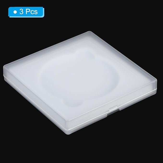 PATIKIL 77mm Lens Filter Case, 3pcs Camera Filter Case Portable Lens Filter Box Water Resistant Dustproof Plastic for Photography Filter Storage