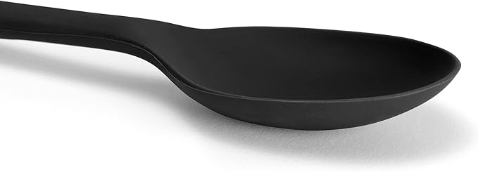 Misen Silicone Mixing Spoon - Professional-Grade, Dishwasher Safe - No Scratch Nonstick-Safe Kitchen Tool for Stirring, Scraping, and Serving - Stong, Durable, Heat Resistant - Black