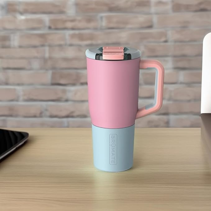 BrüMate Müv - 25oz 100% Leak Proof Insulated Coffee Mug with Handle & Lid - Stainless Steel Coffee Travel Mug - Double Walled Coffee Cup (Eclipse)