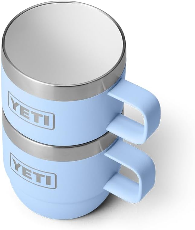 YETI Rambler 6 oz Stackable Mug, Stainless Steel, Vacuum Insulated Espresso/Coffee Mug, 2 Pack