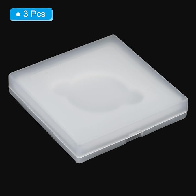 PATIKIL 43mm Lens Filter Case, 3pcs Camera Filter Case Portable Lens Filter Box Water Resistant Dustproof Plastic for Photography Filter Storage