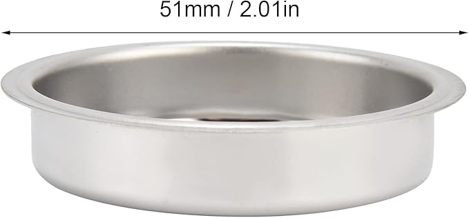 Blind Filter, 51Mm Coffee Machine Stainless Steel Backflush Insert Blind Filter for Espresso Coffee Machine