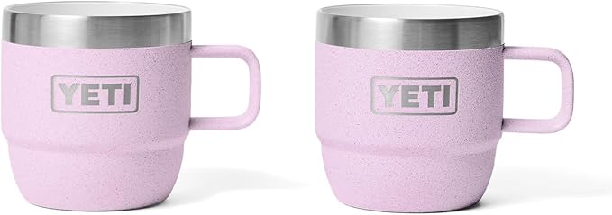 YETI Rambler 6 oz Stackable Mug, Stainless Steel, Vacuum Insulated Espresso/Coffee Mug, 2 Pack