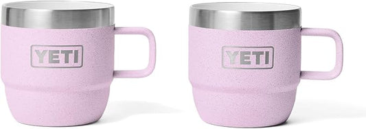 YETI Rambler 6 oz Stackable Mug, Stainless Steel, Vacuum Insulated Espresso/Coffee Mug, 2 Pack
