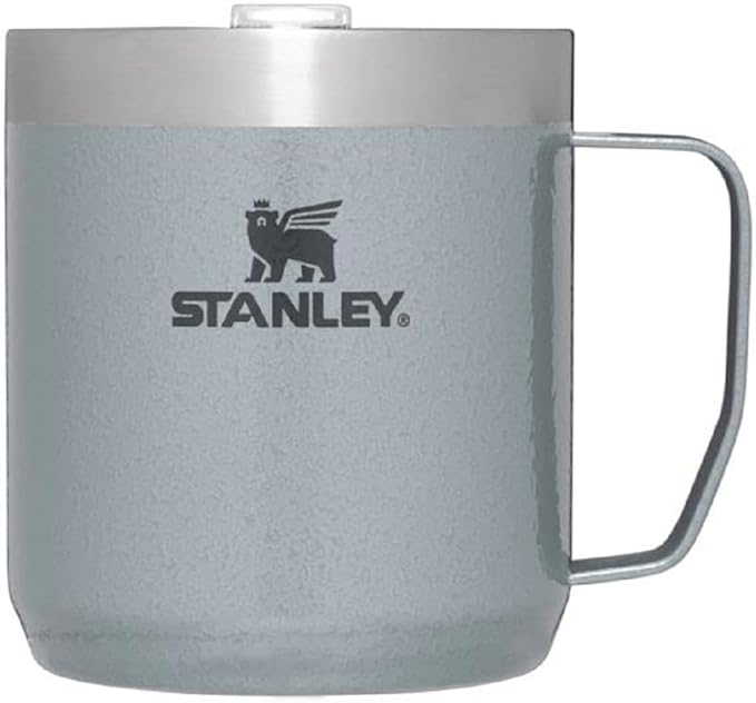Stanley Stay-Hot Camp Mug 12 oz & 24 oz | Press Fit Drink Through Lid | Cup for Coffee, Tea and Drinks | Insulated Stainless Steel Coffee Mug | BPA-Free