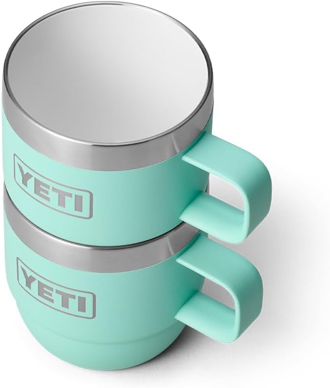 YETI Rambler 6 oz Stackable Mug, Stainless Steel, Vacuum Insulated Espresso/Coffee Mug, 2 Pack