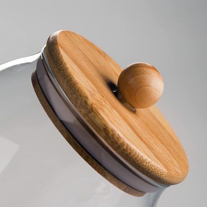 Glass Storage Jar with Lid Glass Container Apothecary Jar 27OZ/ 800mL(G-L)