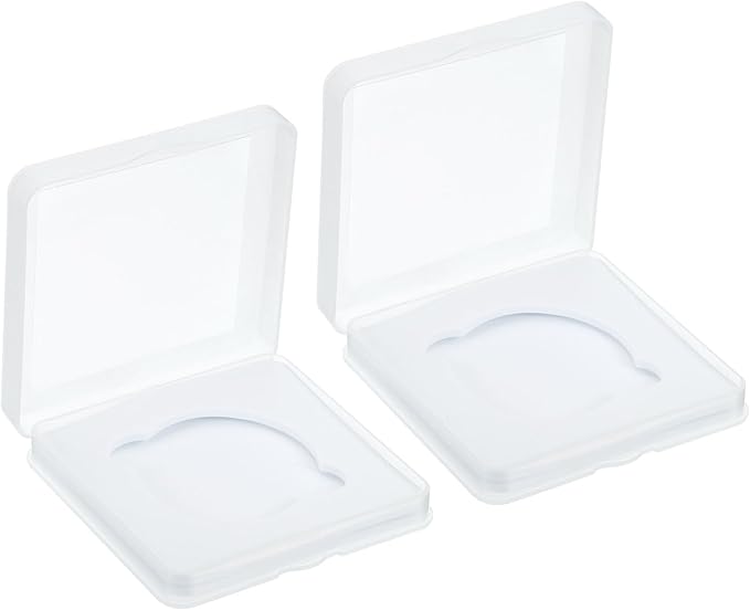 PATIKIL 52mm Lens Filter Case, 2pcs Camera Filter Case Portable Lens Filter Box Water Resistant Dustproof Plastic for Photography Filter Storage