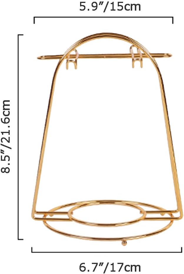 YY YEARCHY Coffee Mug Holder, Espresso Cups Holder Cup Drying Rack Cups Drainer Stand Metal Mug Tree Cups Organizer with 4 Hook Hangers for Kitchen Counter and Tea Party(Gold)