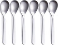 Demitasse Espresso Spoons, Stainless Steel Satin Finish Coffee Spoons, Mini Teaspoons, Sugar Spoons, 4.7-inch, Set of 6, Silver, 6-PIECE, 1