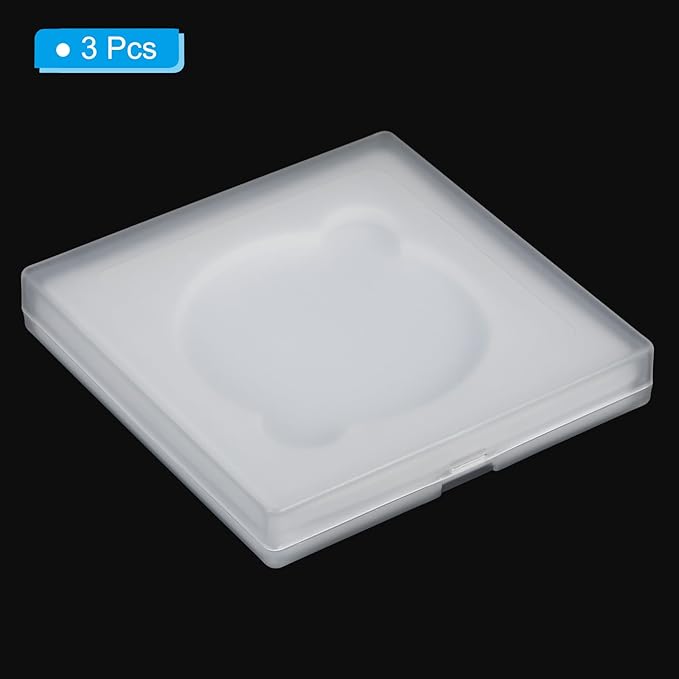 PATIKIL 72mm Lens Filter Case, 3pcs Camera Filter Case Portable Lens Filter Box Water Resistant Dustproof Plastic for Photography Filter Storage