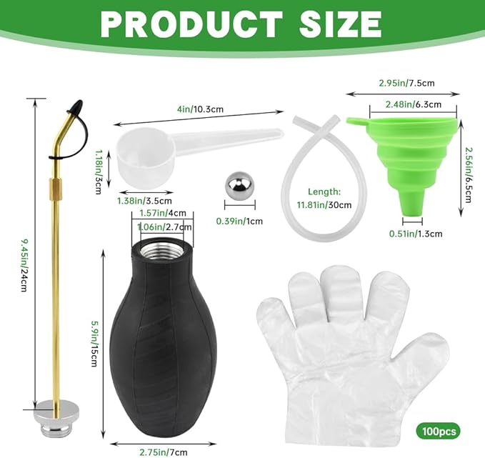 Diatomaceous Earth Powder Duster, Garden Bulb Duster Sprayer, Applicator Dispenser for Organic Gardening, Agricultural Supplies, Other Home Powder Applications