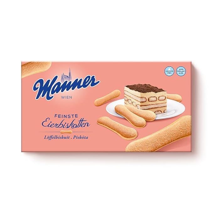 Manner Lady Fingers for Tiramisu & More - Enjoy These Delicious Dessert Cookies with Coffee or Tea for A Delightful Snack That Everyone Will Love– A Versatile Treat for Any Occasion- 200 g