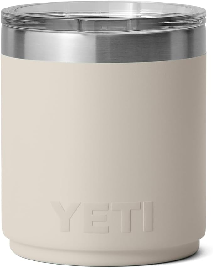 YETI Rambler 10 oz Stackable Lowball 2.0, Vacuum Insulated, Stainless Steel with MagSlider Lid, Cape Taupe